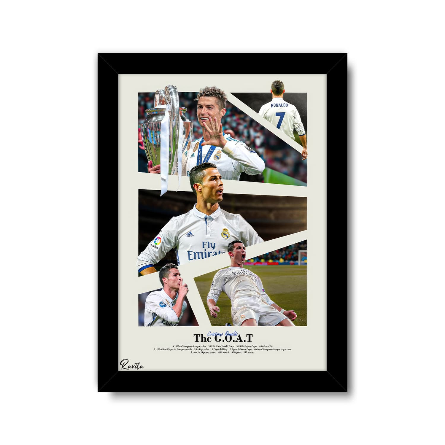 تابلو تکی راویتا طرح کریستیانو رونالدو – رئال مادرید – Cristiano Ronaldo – Real Madrid کد 3884