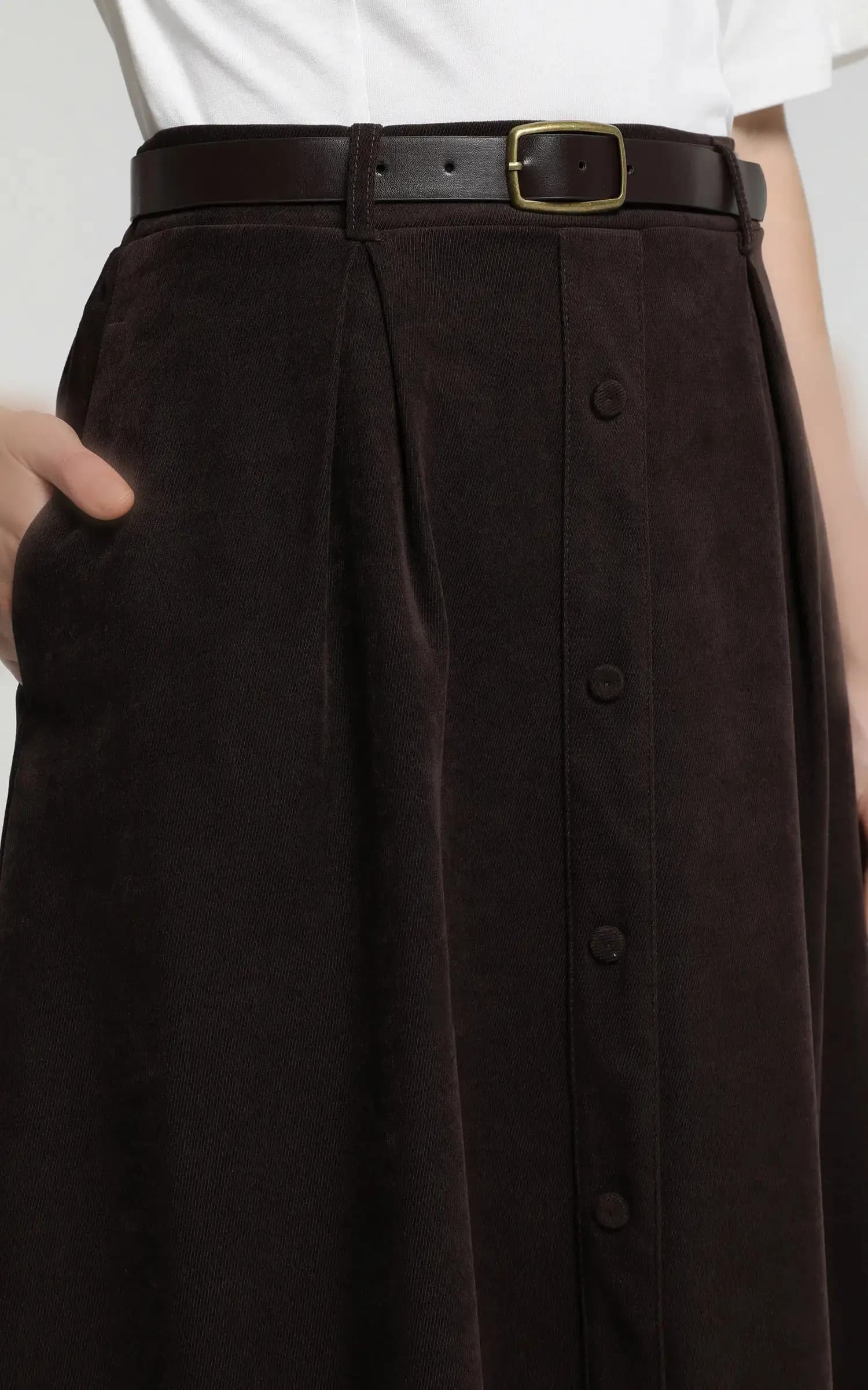 دامن زنانه میدی کلوش با طراحی ساده COLIN’S کد CL1075580 — تصویر ۵