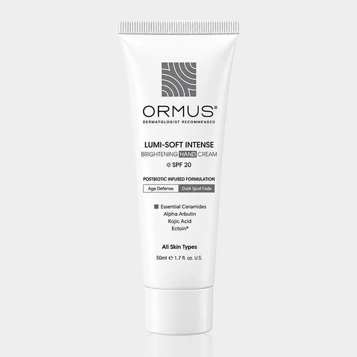 کرم دست ضد لک و ضد چروک اورموس Ormus Lumi-Soft Intense Brightening SPF20 Hand Cream 50ml