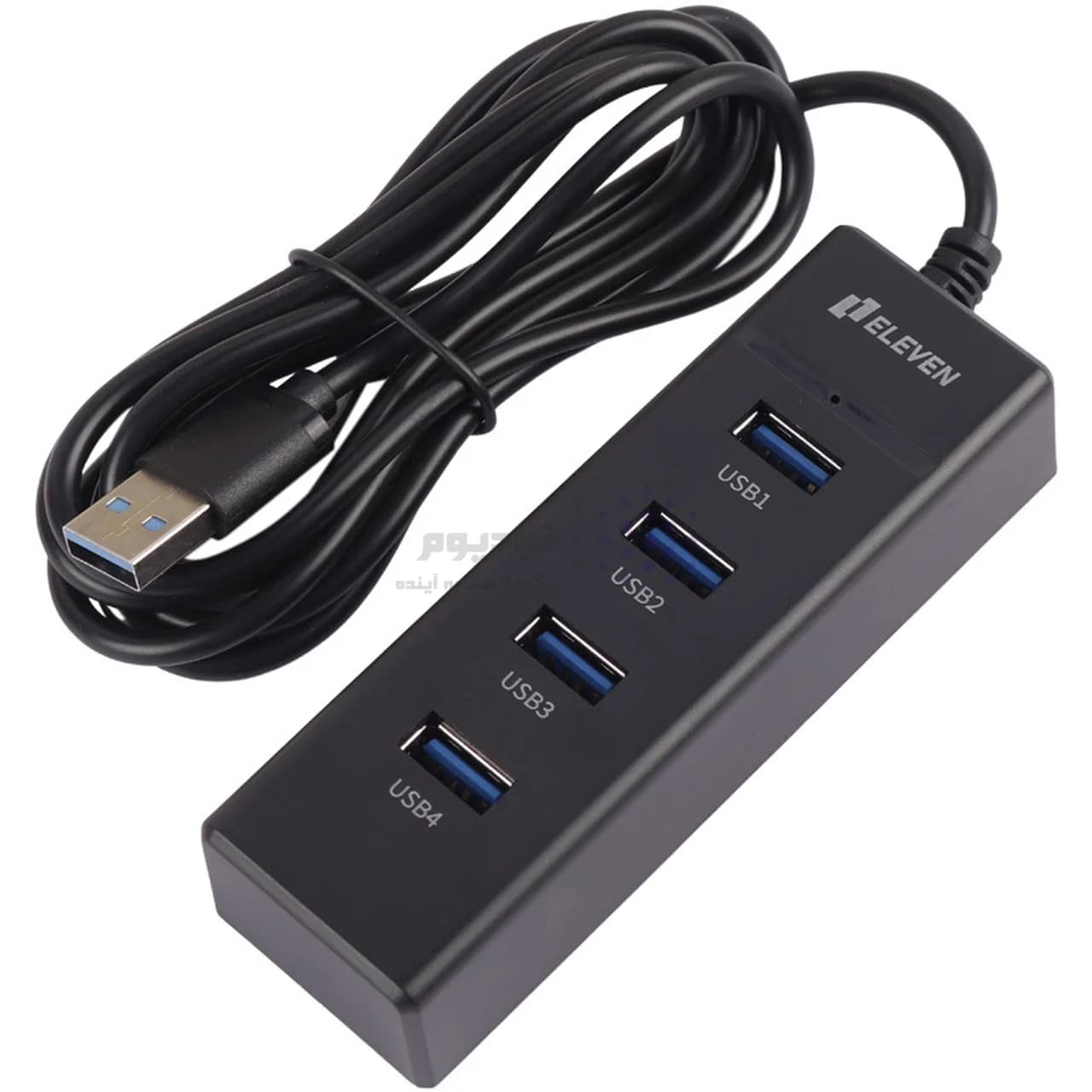هاب 4 پورت Eleven USB2.0 مدل H201 – مشکی — تصویر ۲