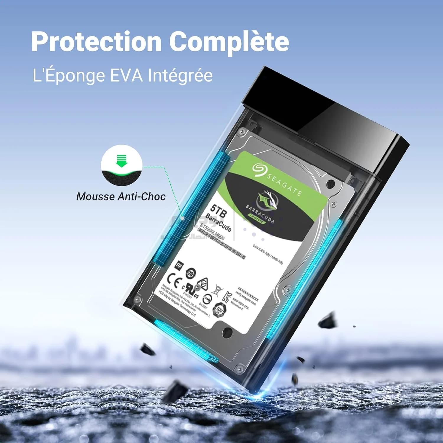 باکس هارد UGREEN USB3.0 مدل US221-30848B – مشکی (گارانتی 18 ماهه آسان پیشرو) — تصویر ۵