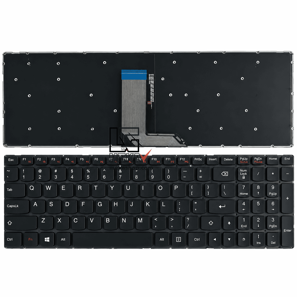 کیبورد لپ تاپ لنوو Lenovo IdeaPad 700 IP700 با بک‌لایت