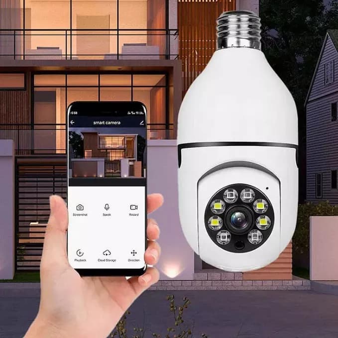 دوربین لامپی چرخشی مدل v380 — تصویر ۲