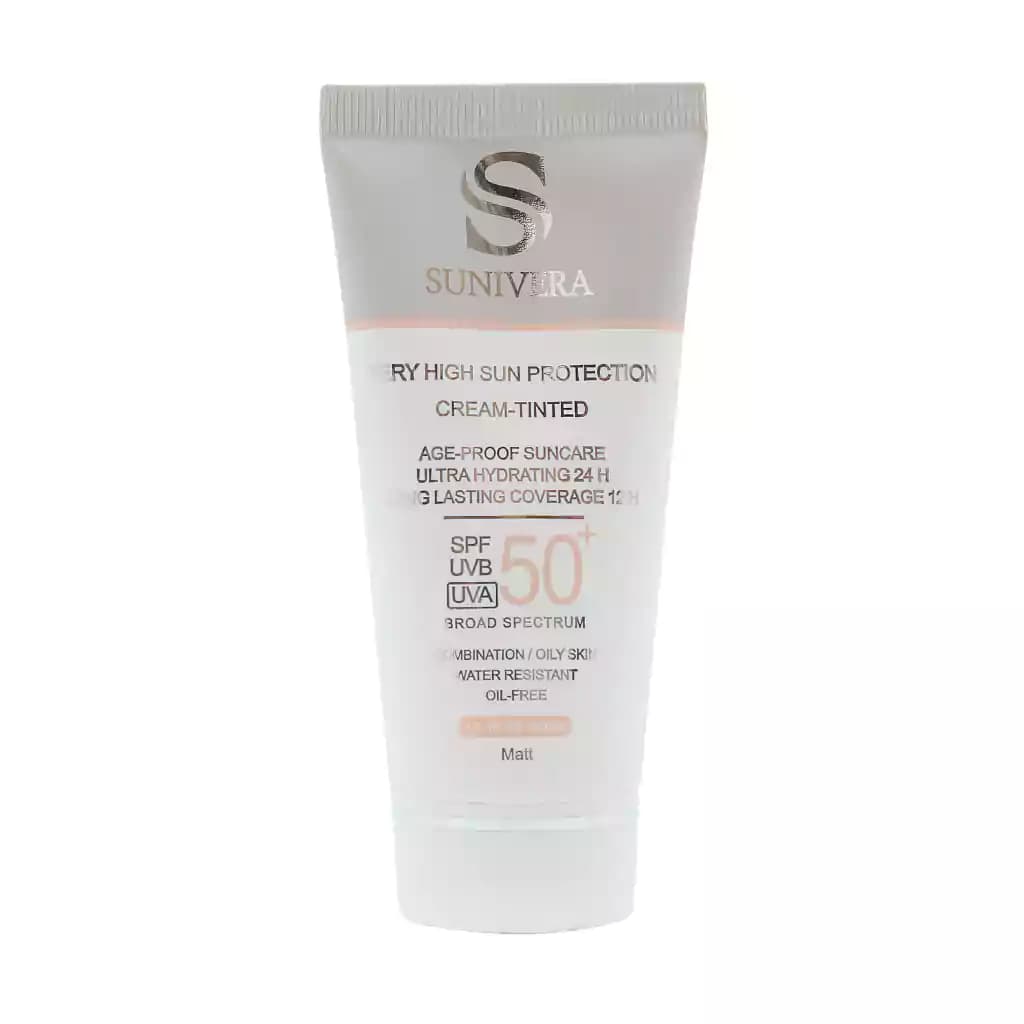 کرم ضد آفتاب SPF50 پوست چرب و مختلط سانیورا 50 میلی لیتر