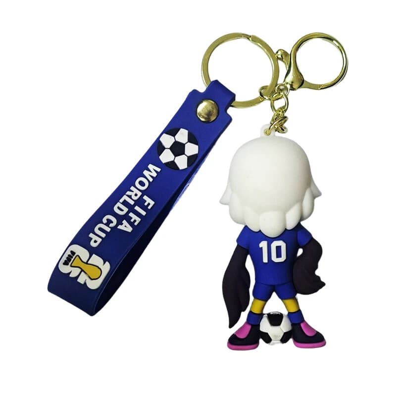 جاکلیدی سیلیکونی طرح FIFA World Cup Mascot + بند آویز — تصویر ۲