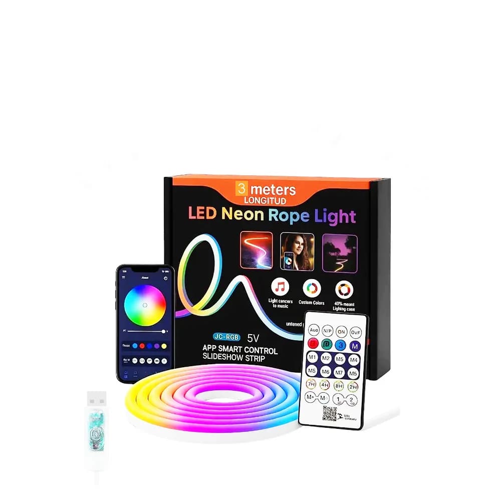 ریسه نئون هوشمند RGB-IC سه متری USB موزیکال