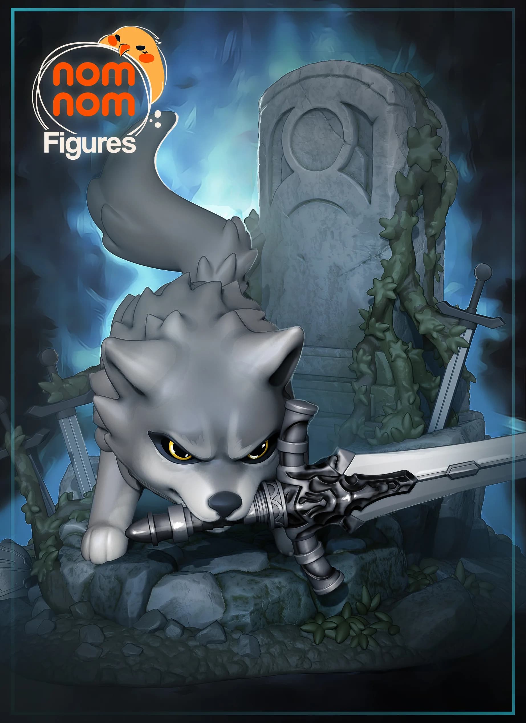 سیب چیبی گرگ خاکستری | chibi great grey wolf sif