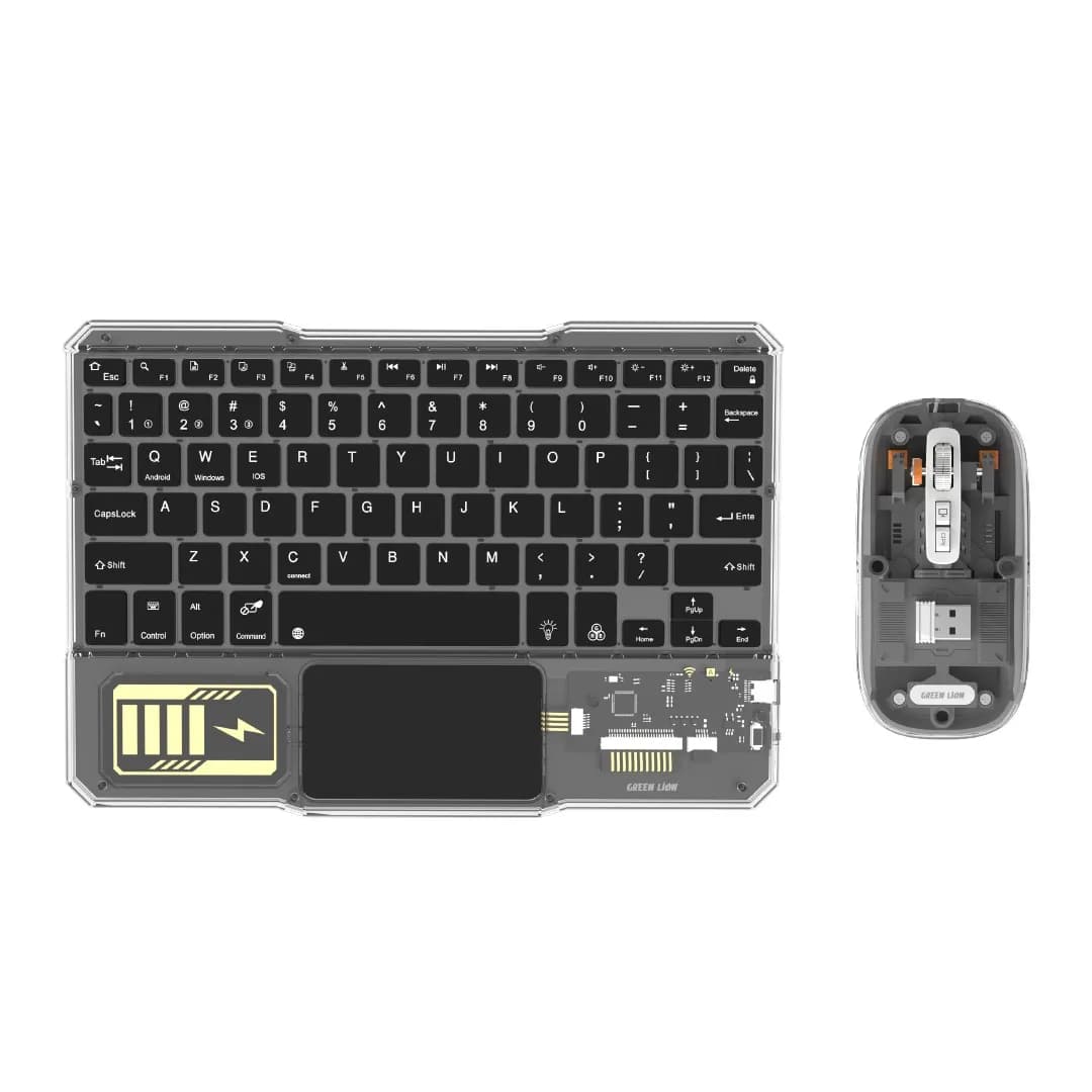 کیبورد و موس گرین لاین Transparent Duo Wireless Keyboard & Mouse — تصویر ۲