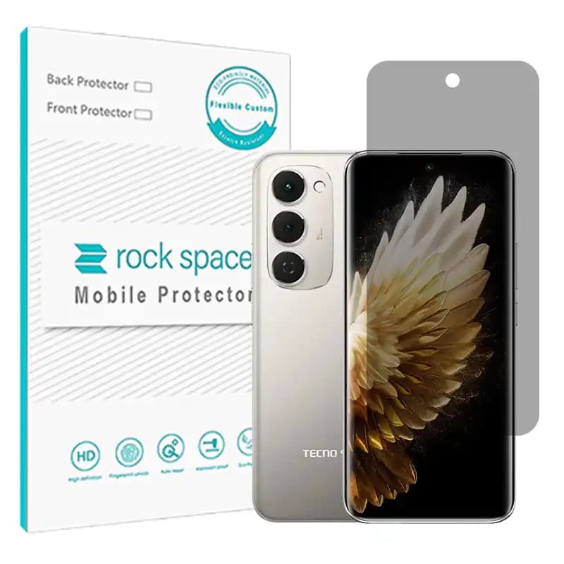 گلس حریم شخصی (پرایوسی) تکنو Spark 40 Pro Plus مدل نانو هیدروژل برند راک اسپیس