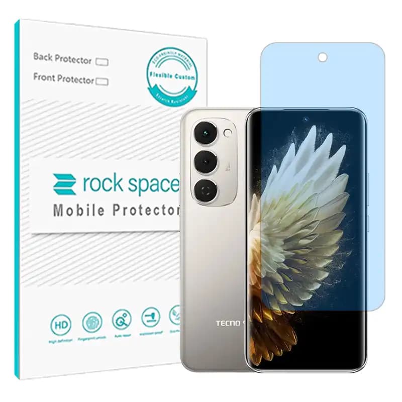 گلس محافظ چشم تکنو Spark 40 Pro Plus مدل نانو هیدروژل آنتی بلو برند راک اسپیس