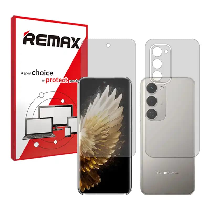 گلس مات پشت و رو تکنو Spark 40 Pro Plus مدل هیدروژلی برند ریمکس