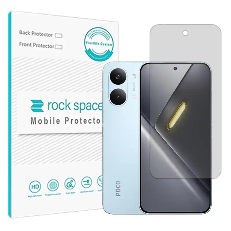 گلس مات شیائومی Poco X8 Pro Max ضد لک و ضد انعکاس نانو هیدروژل برند راک اسپیس