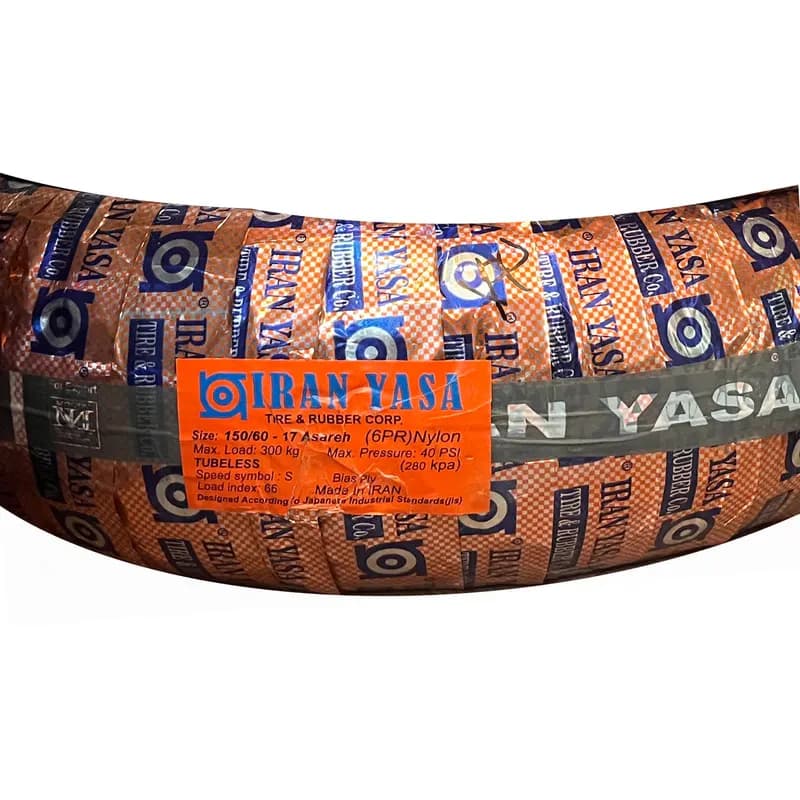 لاستیک موتور سیکلت ایران یاسا کد 1130000 سایز 17-150/60 — تصویر ۲