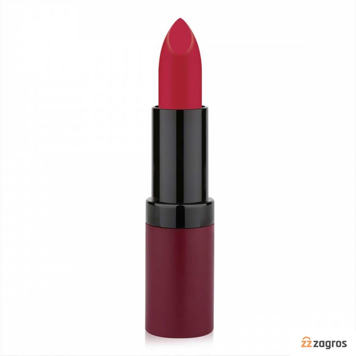 رژ لب مات مخملی گلدن رز مدل VELVET MATTE LIPSTICK — تصویر ۵