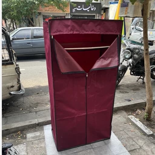 کمد لباس برزنتی مدل جالباسی تمام رگال سایز یک متری با طبقه و خدمات پس از فروش مبلمان اورلین مدل 975123