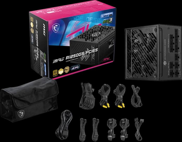 پاور 1250 وات MSI مدل MPG A1250GS PCIE5 — تصویر ۵