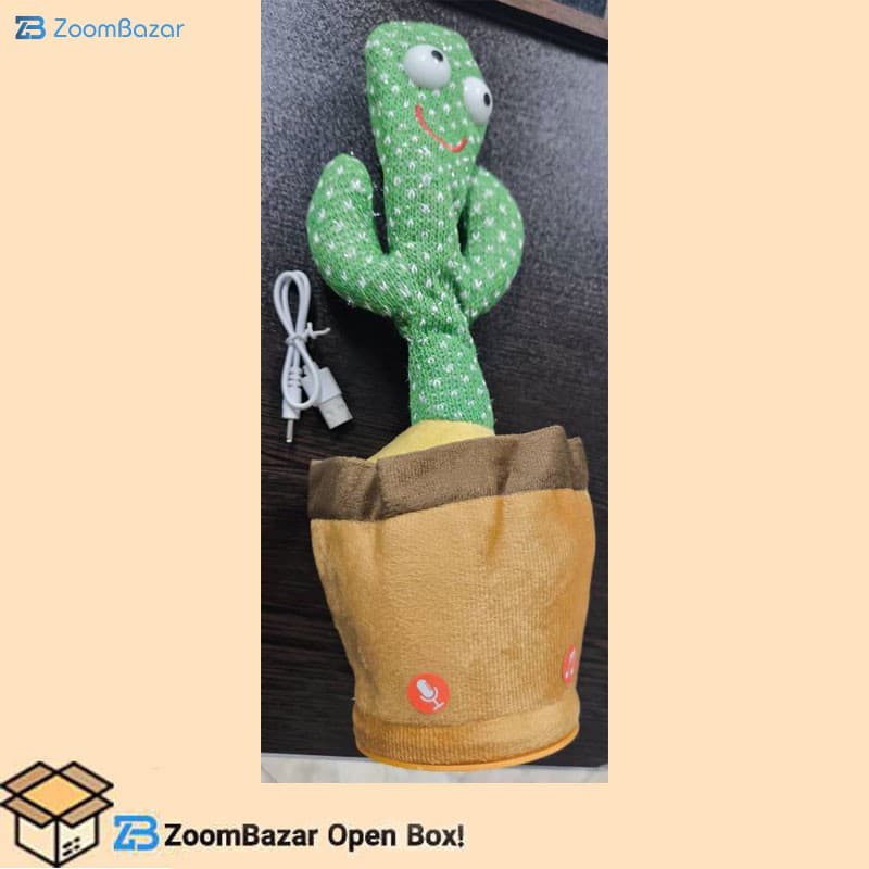 اسباب بازی مدل عروسک کاکتوس موزیکال سخنگو – Open Box ( تکان نمیخورد و صدا خشدار است) — تصویر ۲