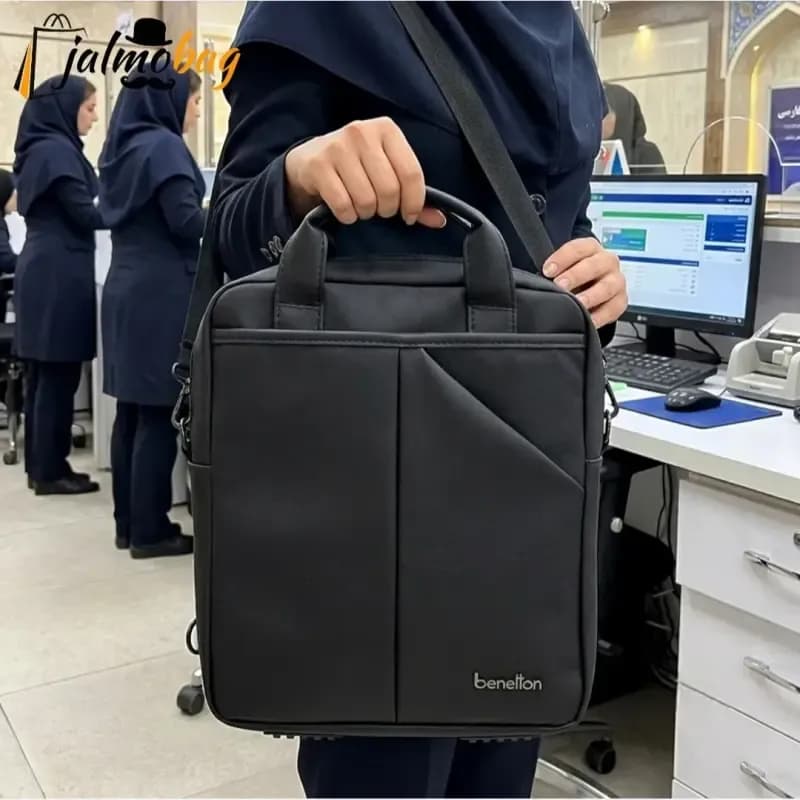 کیف اداری و لپتاپی 3 کاره اسپرت پارچه اسکین مناسب لپتاپ 14.1 اینچ مردانه و زنانه — تصویر ۱۱