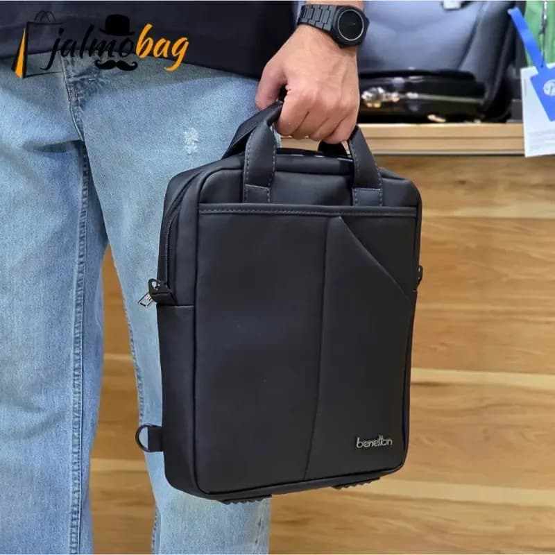 کیف اداری و لپتاپی 3 کاره اسپرت پارچه اسکین مناسب لپتاپ 14.1 اینچ مردانه و زنانه — تصویر ۹