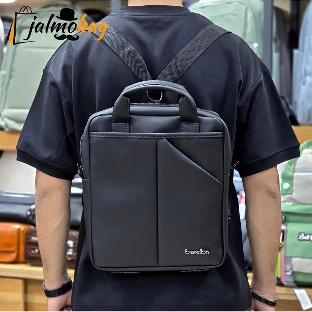 کیف اداری و لپتاپی 3 کاره اسپرت پارچه اسکین مناسب لپتاپ 14.1 اینچ مردانه و زنانه — تصویر ۷