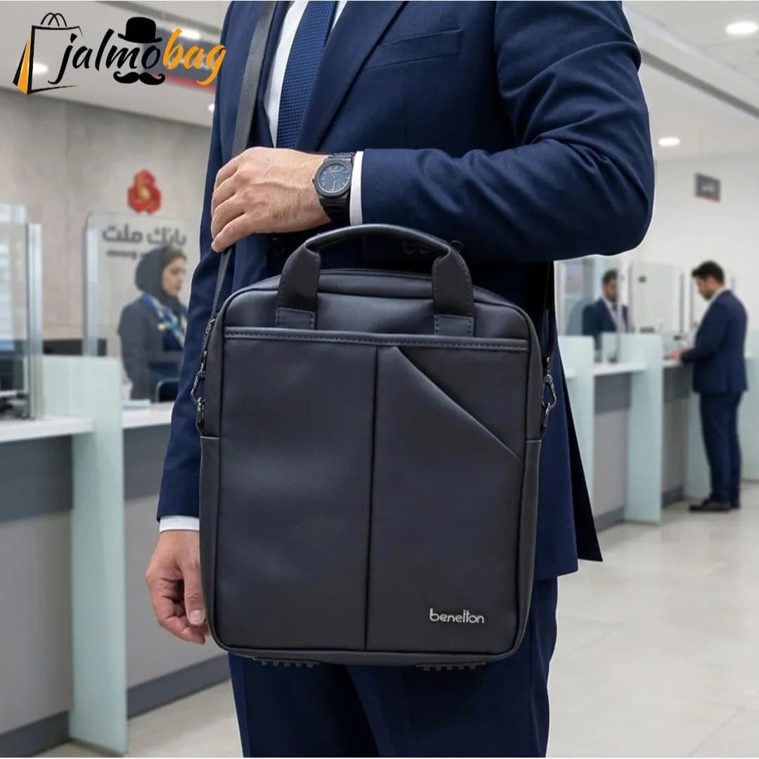 کیف اداری و لپتاپی 3 کاره اسپرت پارچه اسکین مناسب لپتاپ 14.1 اینچ مردانه و زنانه — تصویر ۴