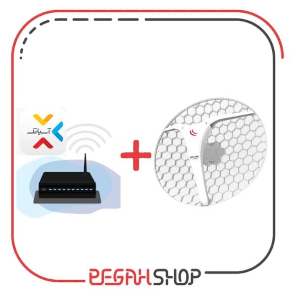 اکسس پوینت بی سیم میکروتیک مدل LHG XL HP5 + بسته اینترنت ویرلس اشتراکی آسیاتک 6ماه 720 گیگ