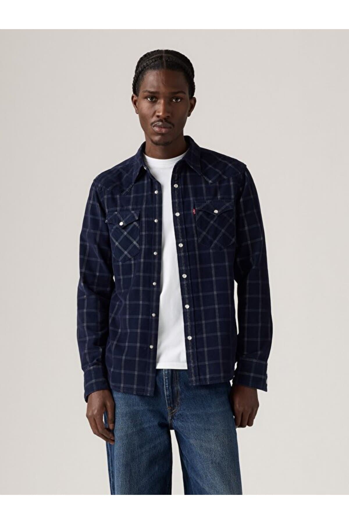 پیراهن لیوایز مردانه پاموک آبی شطرنجی Regular/رگولار Classical/کلاسیک | Levi’s 8574401080 PK