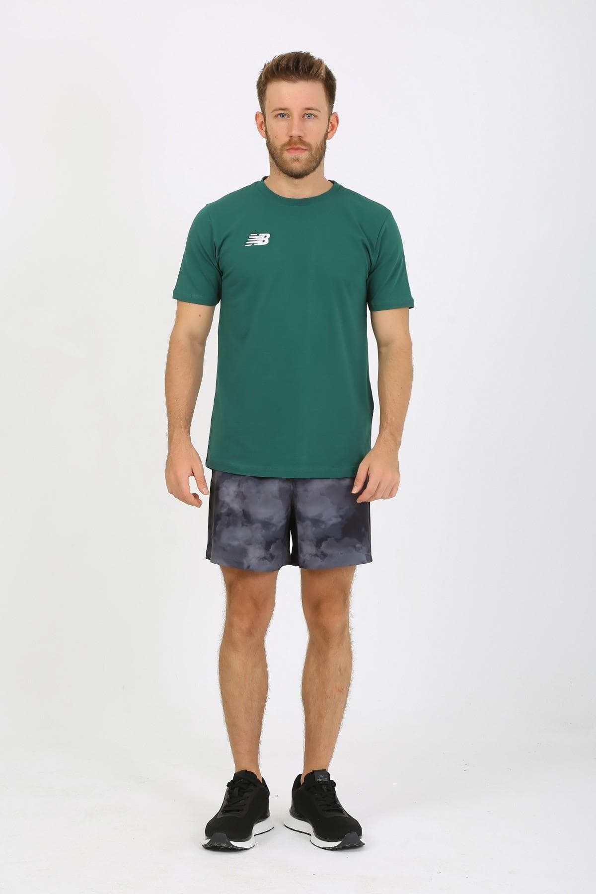 تی شرت ورزشی نیو بالانس مردانه پارچه سبز راسته Regular/رگولار Regular/رگولار اسپرت | New Balance TST2235-SPG TR — تصویر ۷