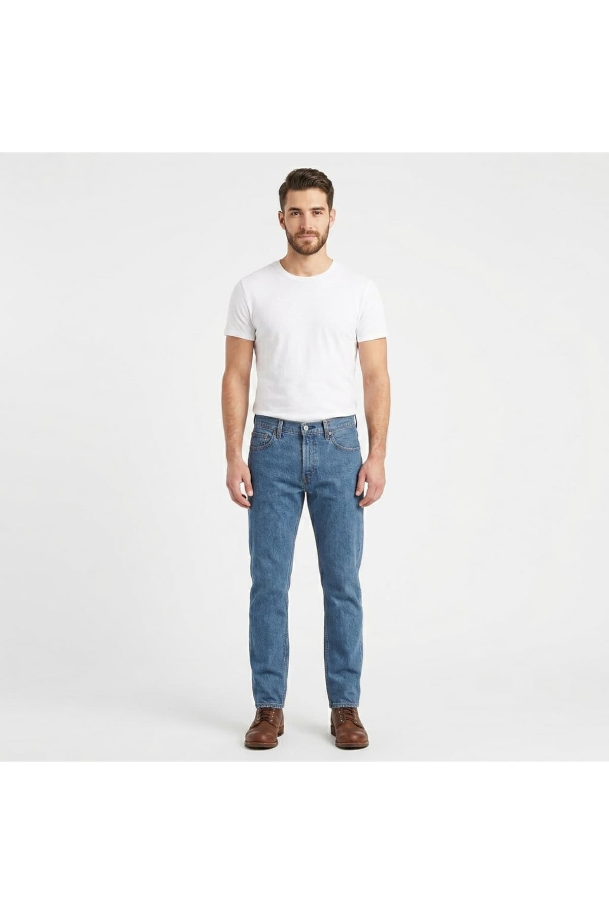 شلوار جین لیوایز مردانه آبی سرمه ای راسته Regular/رگولار فاق نرمال جین Classical/کلاسیک | Levi’s 501–0027 TR — تصویر ۳