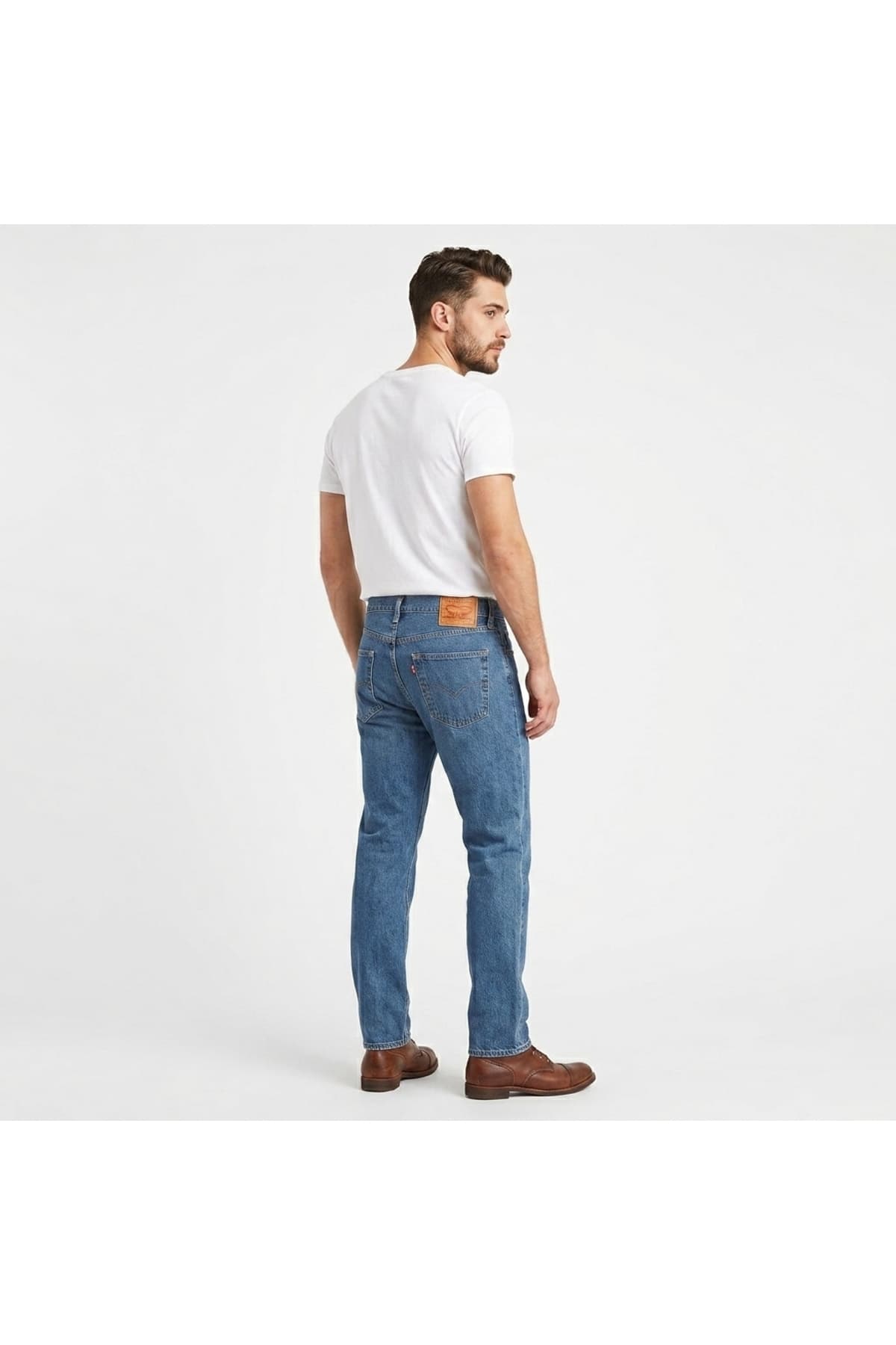 شلوار جین لیوایز مردانه آبی سرمه ای راسته Regular/رگولار فاق نرمال جین Classical/کلاسیک | Levi’s 501–0027 TR — تصویر ۲