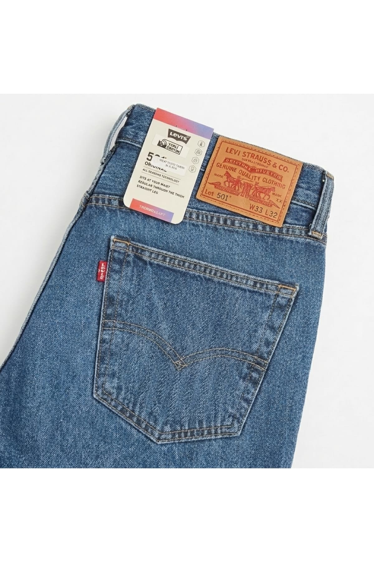 شلوار جین لیوایز مردانه آبی سرمه ای راسته Regular/رگولار فاق نرمال جین Classical/کلاسیک | Levi’s 501–0027 TR