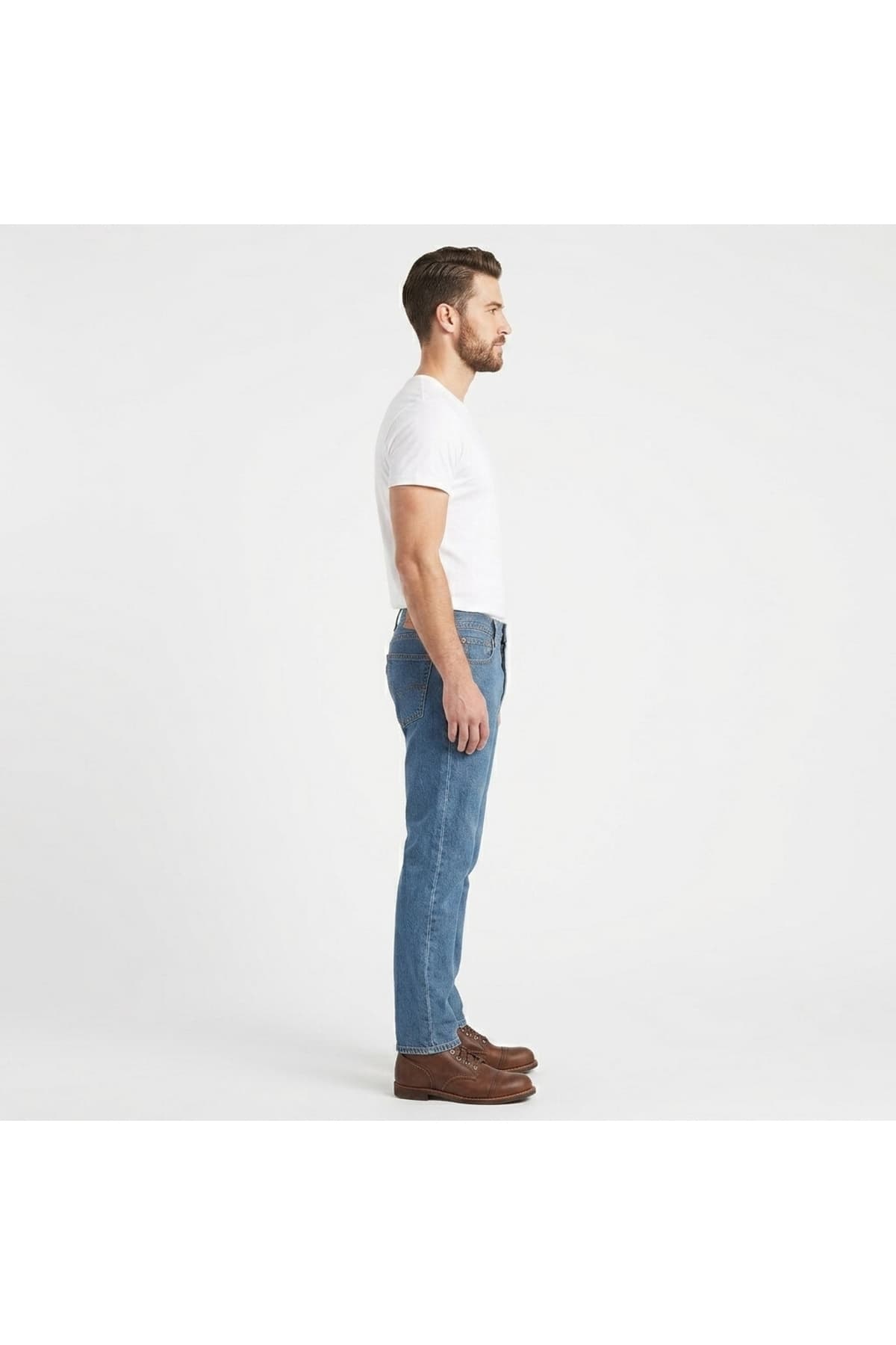 شلوار جین لیوایز مردانه آبی سرمه ای راسته Regular/رگولار فاق نرمال جین Classical/کلاسیک | Levi’s 501–0027 TR — تصویر ۴