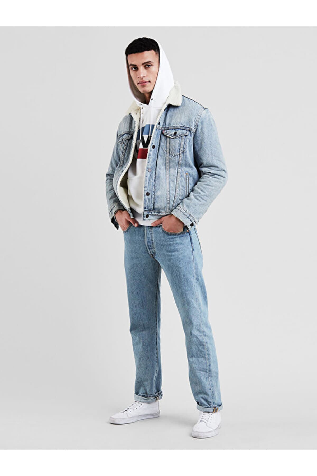 شلوار جین لیوایز مردانه جین آبی بیسیک راسته Regular/رگولار فاق نرمال Crop / کراپ Daily/روزانه | Levi’s A773500010 PK