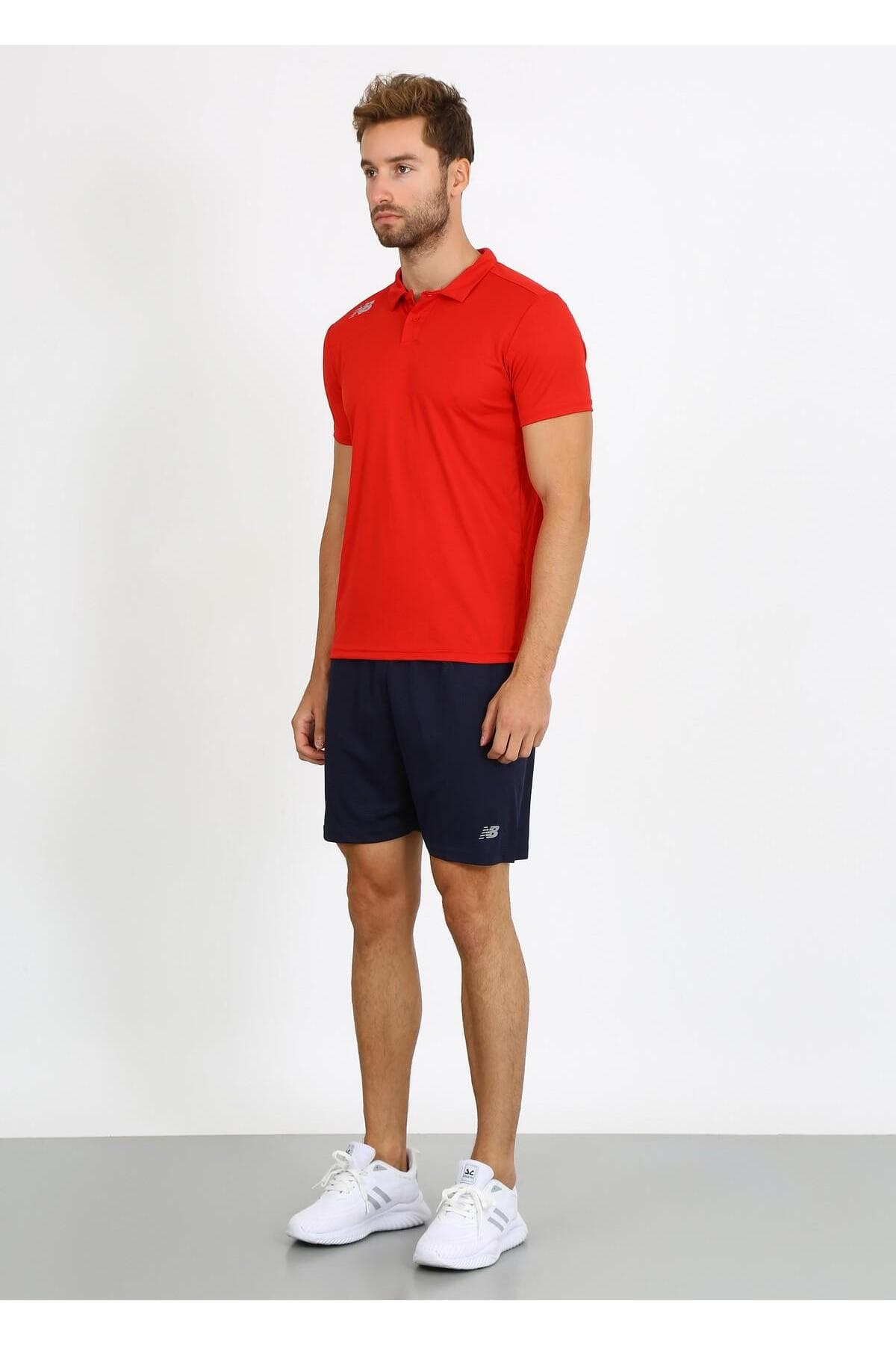 شورت ورزشی نیو بالانس مردانه پارچه آبی اسپرت راسته Regular/رگولار فاق نرمال میانه اسپرت | New Balance NBTM2107 TR — تصویر ۷