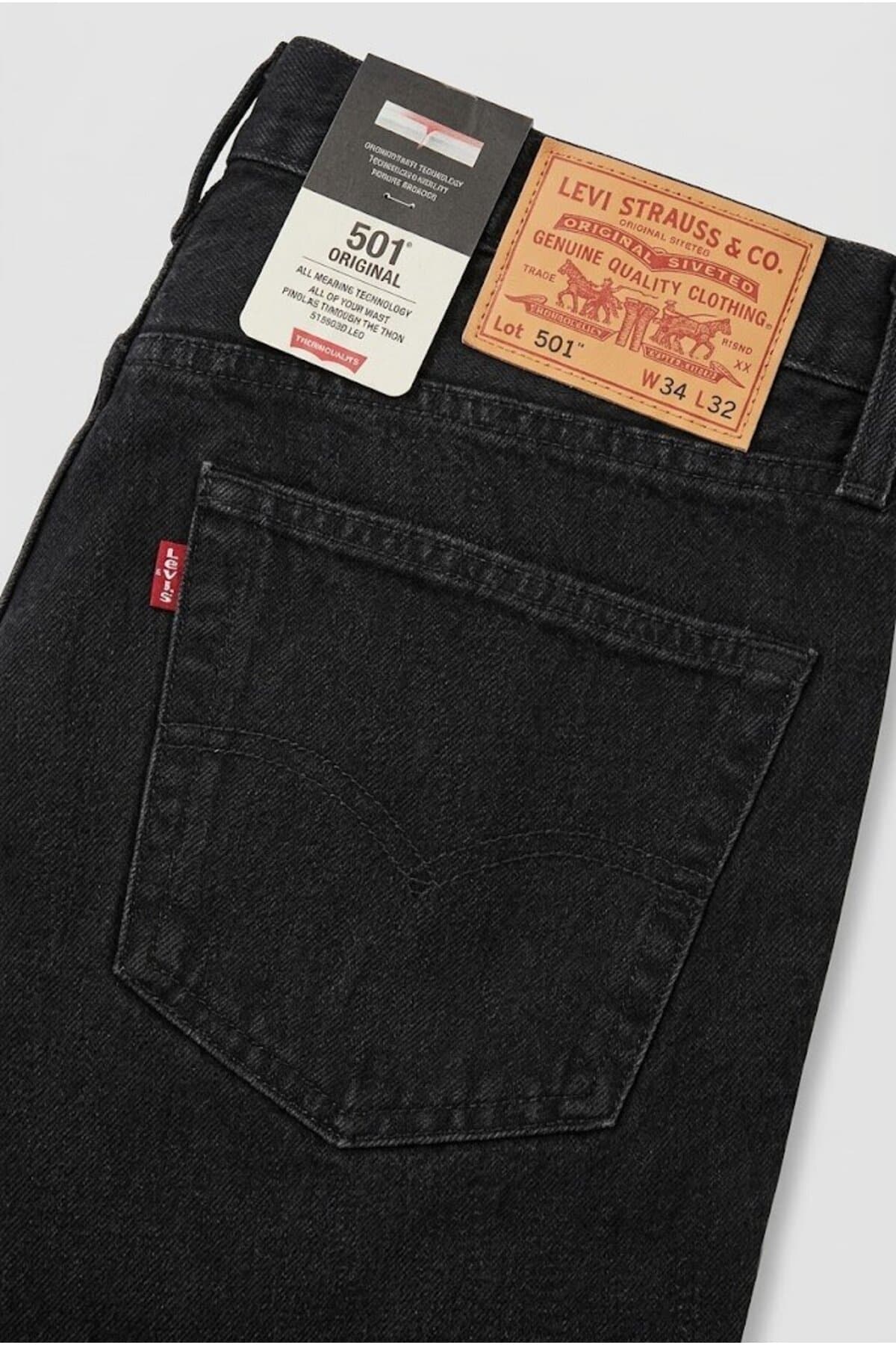 شلوار جین لیوایز مردانه جین خاکستری راسته Straight/استریج فاق نرمال جین Classical/کلاسیک | Levi’s 501-0031f TR
