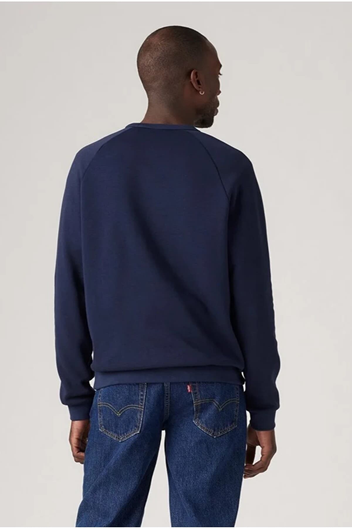 سویشرت لیوایز مردانه پارچه آبی سرمه ای راسته Relaxed/ریلکس Relaxed/ریلکس | Levi’s 001TS-0001 TR — تصویر ۲