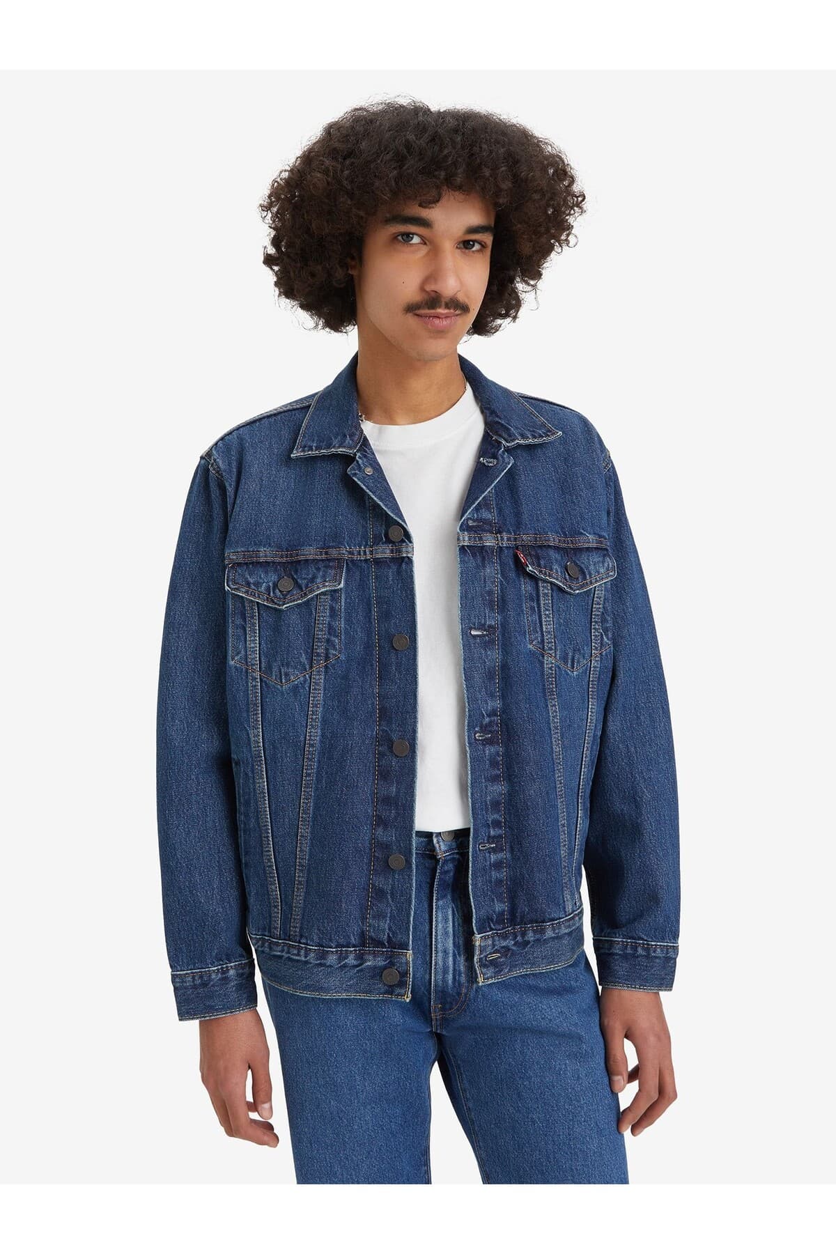 کت لیوایز مردانه پنبه ای آبی راسته Relaxed/ریلکس Relaxed/ریلکس کژوال/روزمره | Levi’s 001TP TR
