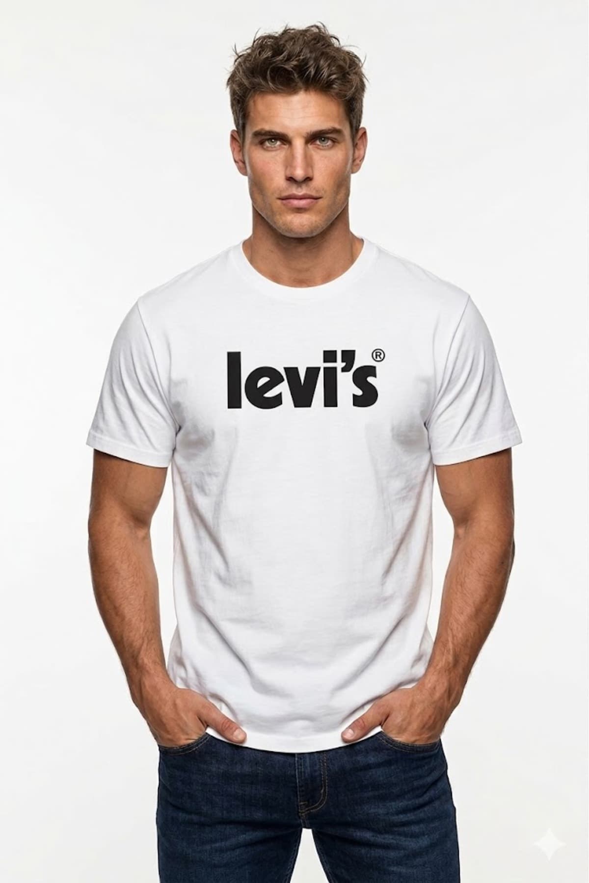 تی شرت لیوایز مردانه 100% پنبه سفید راسته Regular/رگولار Relaxed/ریلکس Daily/روزانه | Levi’s 567456 TR