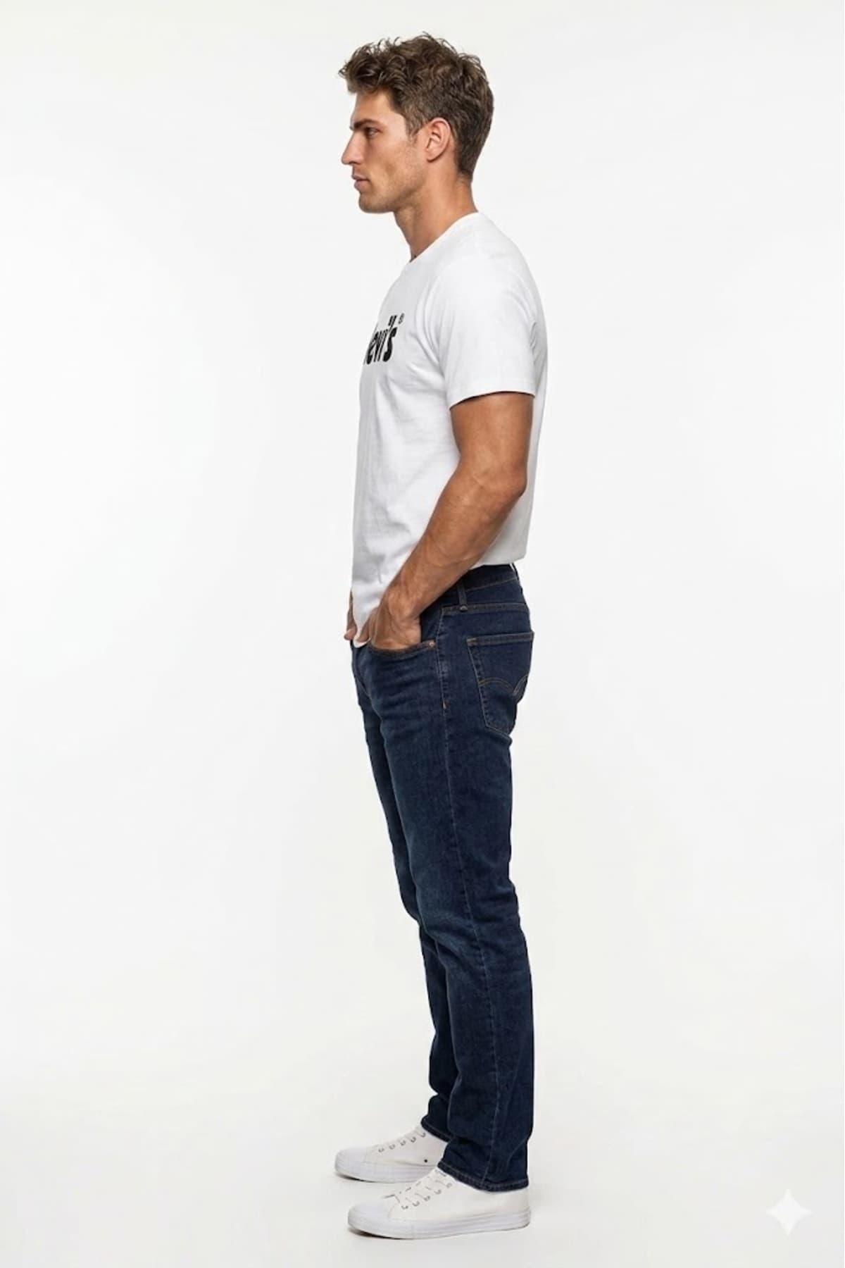 تی شرت لیوایز مردانه 100% پنبه سفید راسته Regular/رگولار Relaxed/ریلکس Daily/روزانه | Levi’s 567456 TR — تصویر ۳
