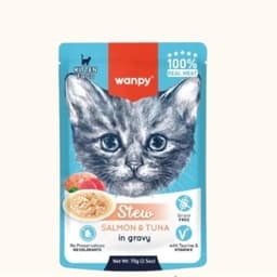 پوچ گربه ونپی خورشتی طعم سالمون و تن