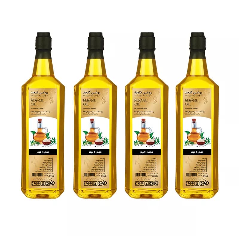 روغن کنجد طبیعی کنجدک – 1 لیتر بسته 4 عددی