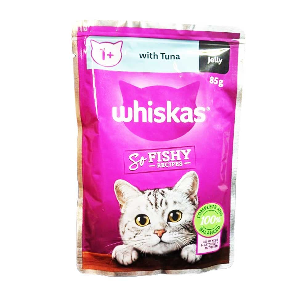 پوچ گربه برند ویسکاس Whiskas مدل ماهی تن وزن 85 گرم