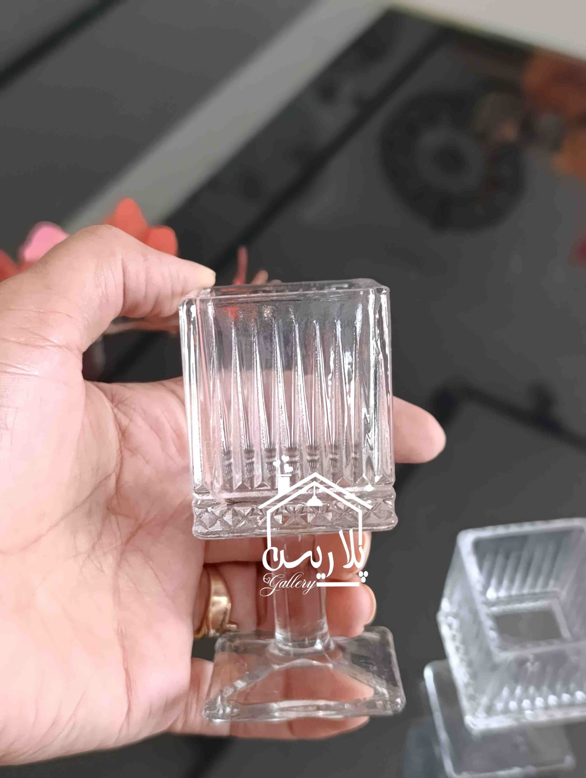 شات و دسرخوری مربع پایه دار شیار — تصویر ۲
