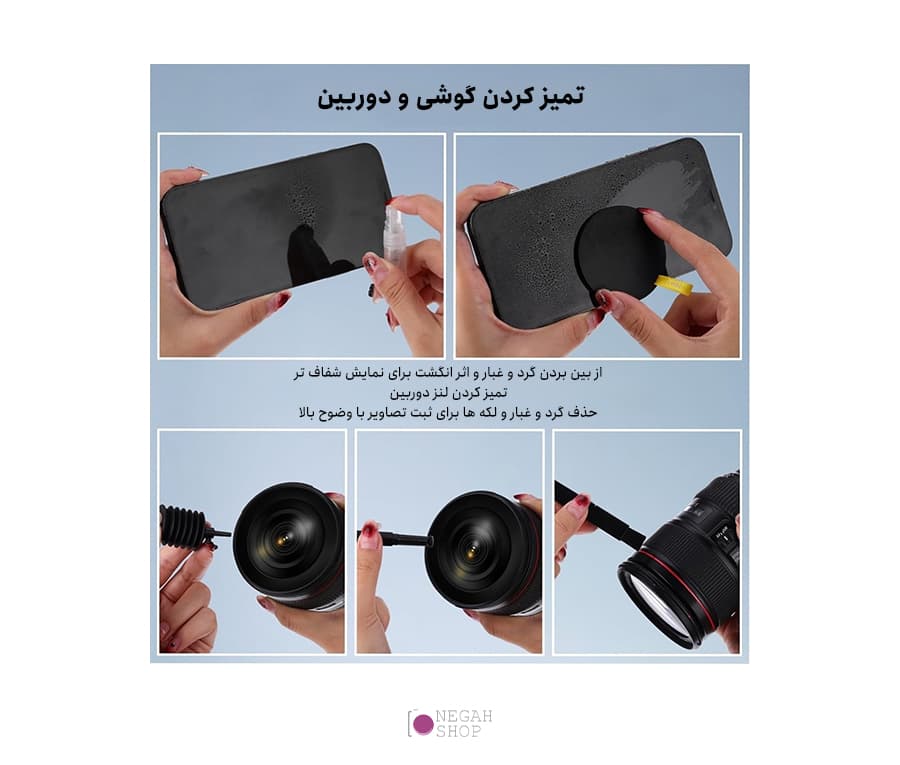 کیت تمیز کننده 20 کاره مشکی — تصویر ۴