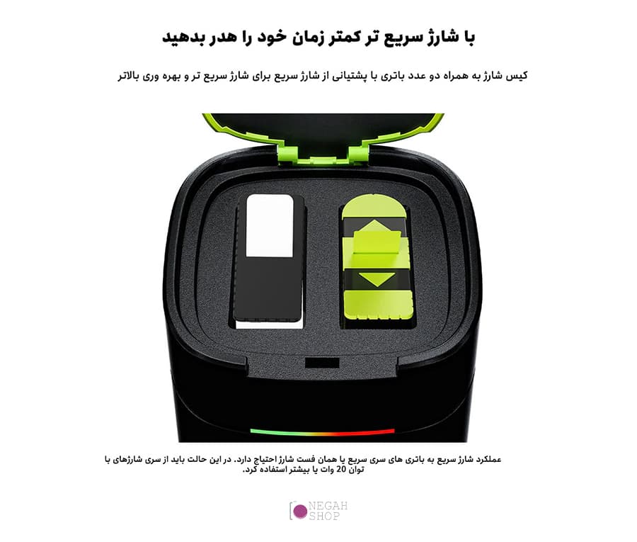 شارژر سریع دوبل باتری گوپرو مدل Telesin Fast Charge GP-FCK-B11 — تصویر ۵