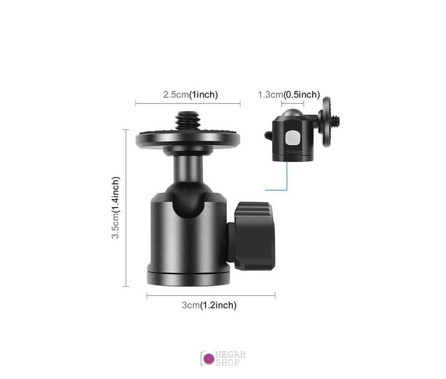 سر سه پایه فلزی پلوز مدل Puluz PU3092B — تصویر ۴