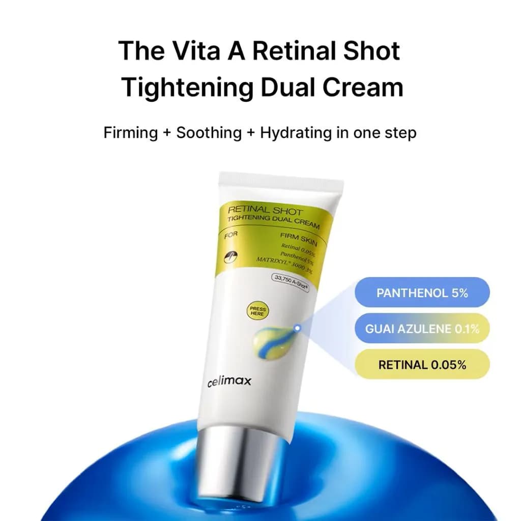 کرم سفت ‌کننده و ضد چروک رتینال شات سلیمکس مدل Retinal Shot Tightening Dual Cream — تصویر ۳