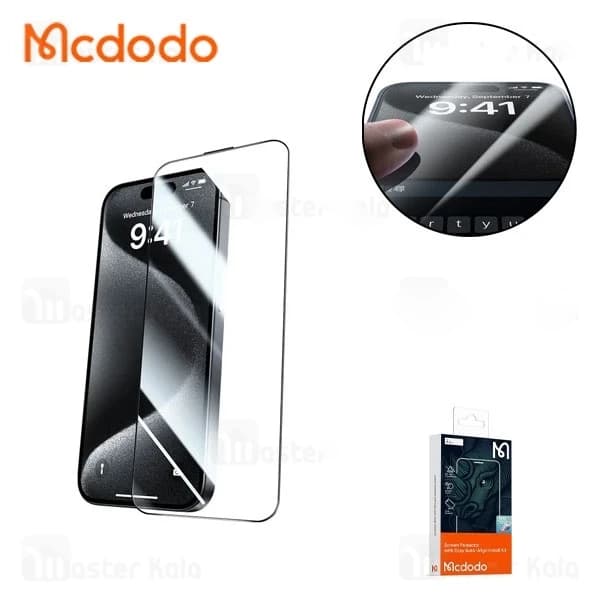 گلس تمام صفحه تمام چسب مک دودو Apple iPhone 16 Pro Max Mcdodo PF-6863 Tempared Glass — تصویر ۲