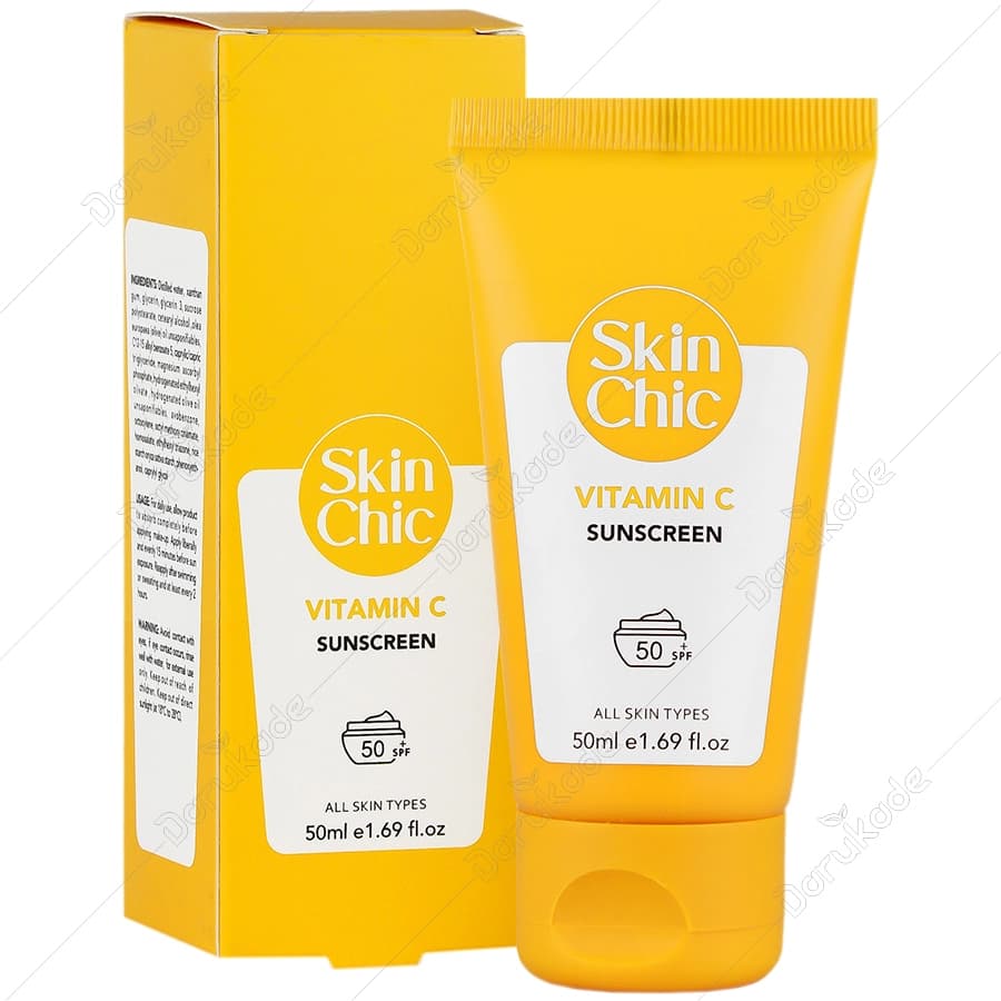 کرم ضد آفتاب ویتامین سی SPF50 اسکین شیک 50 میل