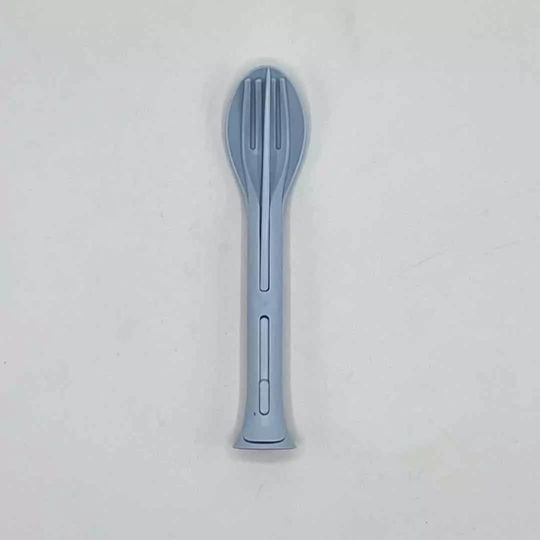 ست قاشق ، چنگال و کارد مسافرتی آبی — تصویر ۲